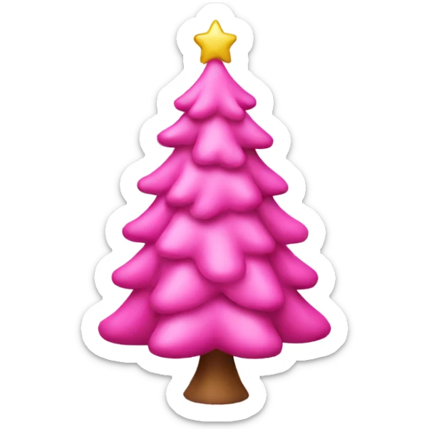 Pink Christmas tree   sticker