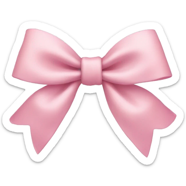 Light pink bow sticker
