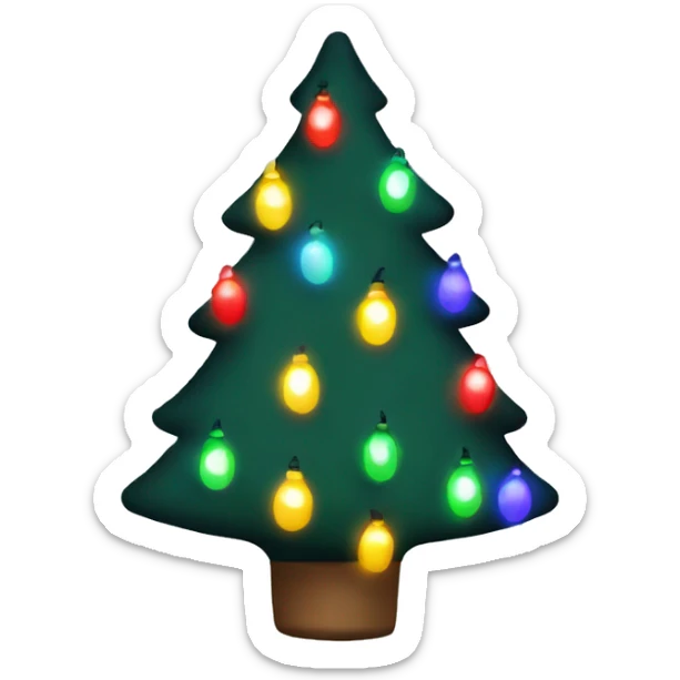Christmas lights sticker