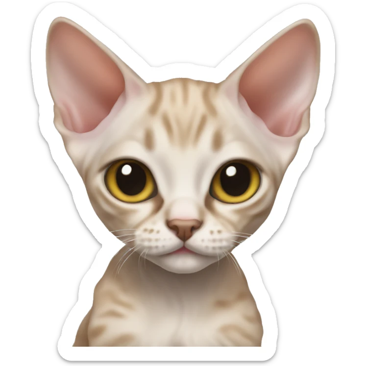 Devon rex kitten sticker