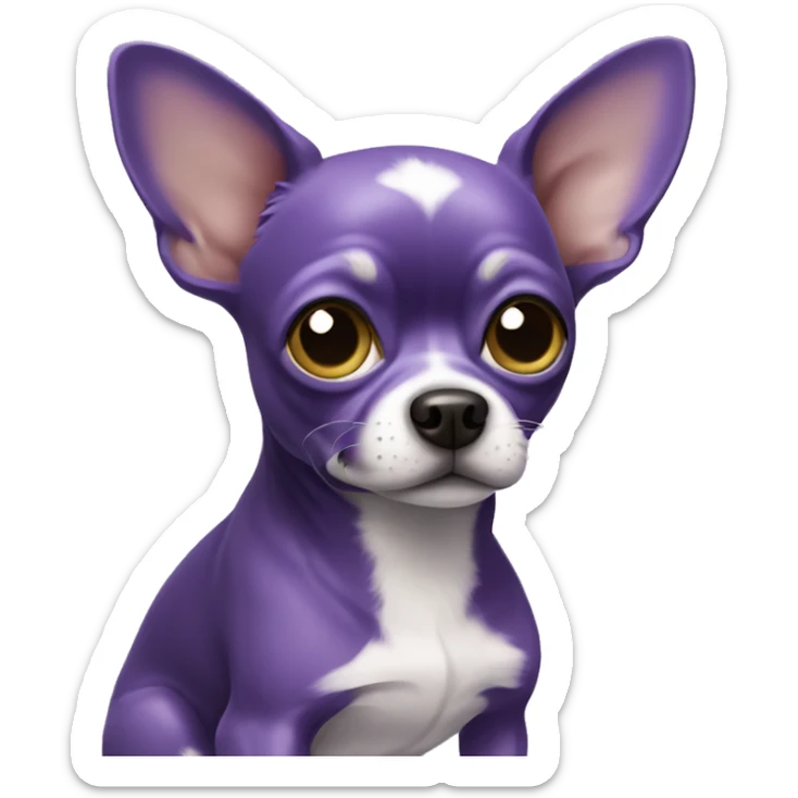 purple chihuahua  sticker