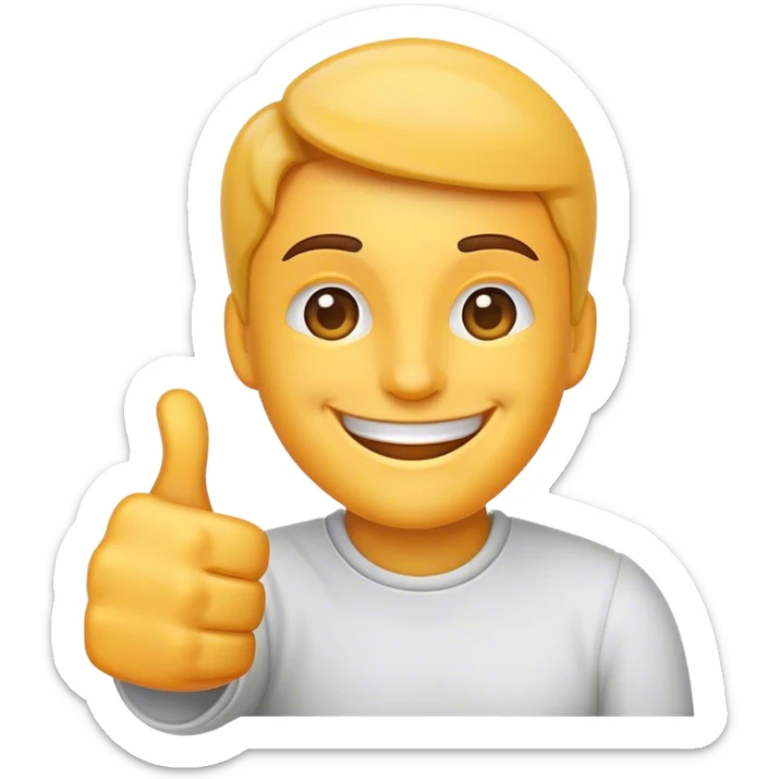 generate emoji showing a happy customer who likes the result of my work sticker
