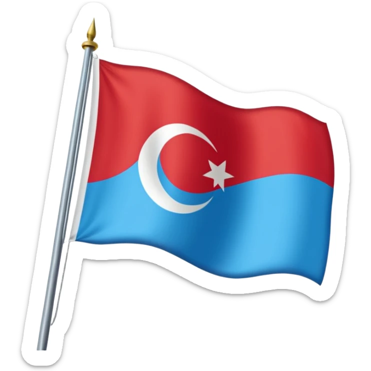 Doğu Türkistan Bayrağı+Türk Bayrağı+Azerbaycan Bayrağı sticker