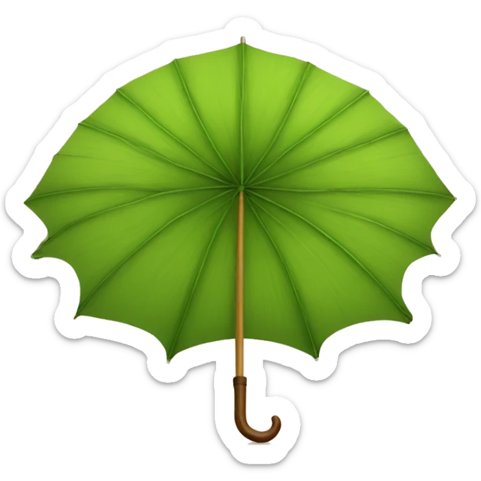 Wooden leaf umbrella sticker