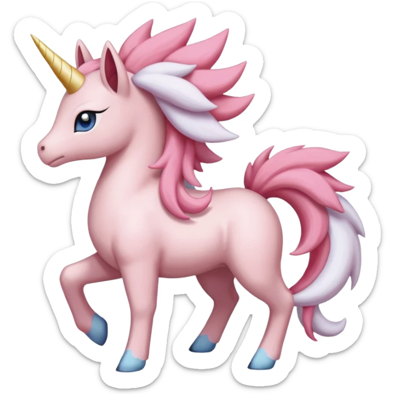 Diancie-Ponyta-Palkia-Amaura-Aurorus-aesthetic-fusion sticker