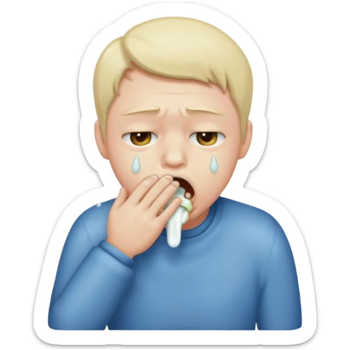 Face vomiting sticker