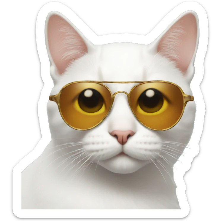 Cat with sunglasses sticker