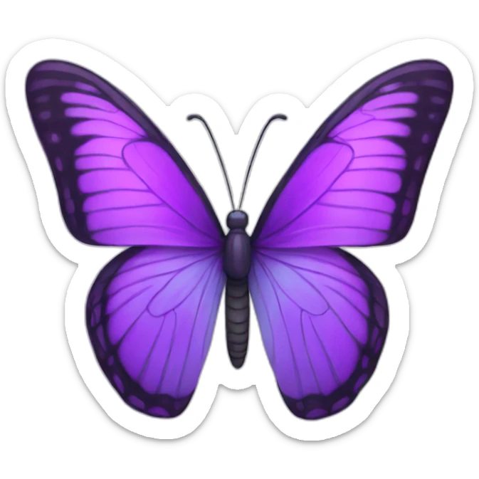 purple butterfly sticker