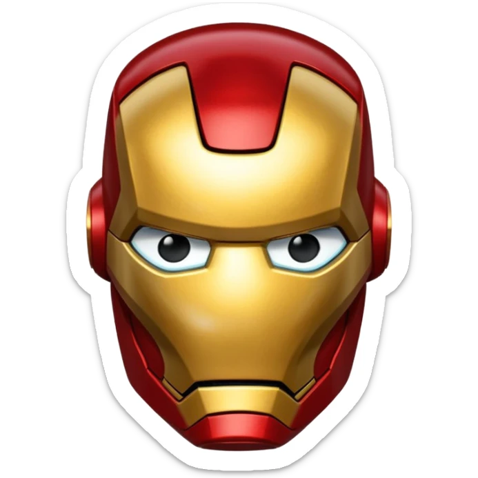 ironman's head,more real,close to what movie looks like sticker