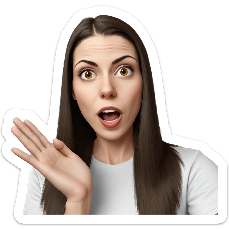 realistic portrait of girl sticker