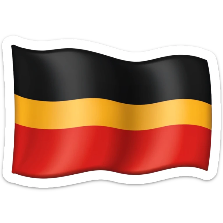 CReate me an emoji of the 2nd Reich, the German Empire also known as the Kaiserreich. Its flag is a Tricolor like germanys current one. make the top color be Black, the central one be white and the botton one red sticker