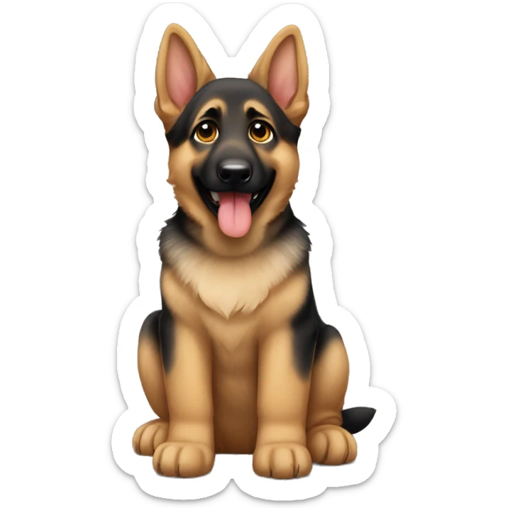 German shepherd puppy sticker
