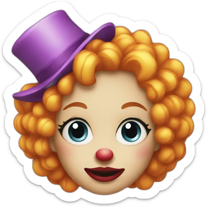 Female clown emoji sticker