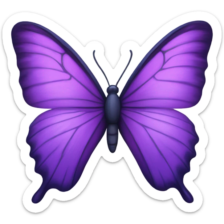 purple butterfly  sticker