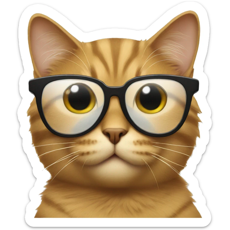 Cat with sunglasses sticker