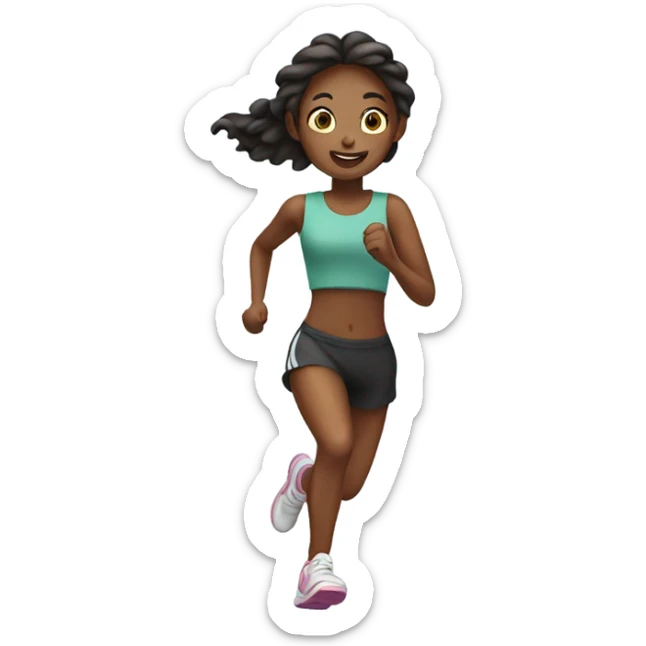 Girl running  sticker