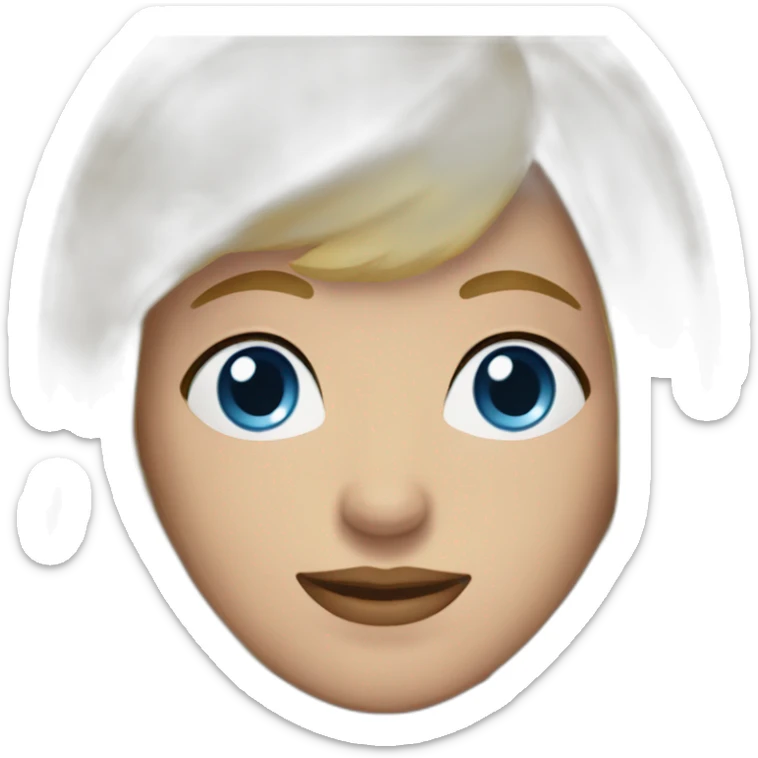 FEMALE, BLONDE HAIR, BLUE EYES, STRAIGHT HAIR, AGE ABOVE 50, FRINGES sticker