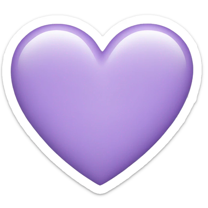 Light purple Heart sticker