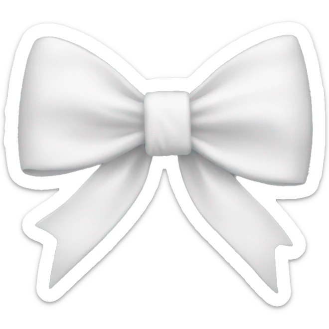 white bow sticker