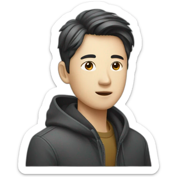 Stylish Korean man sticker