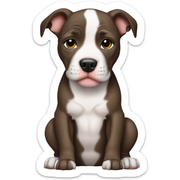 Pitbull puppy sticker