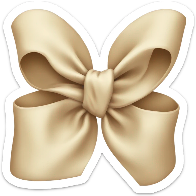 Beige bow sticker