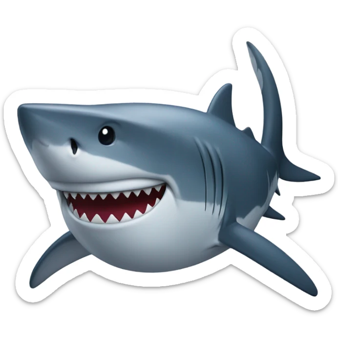 Shark with a top hat sticker
