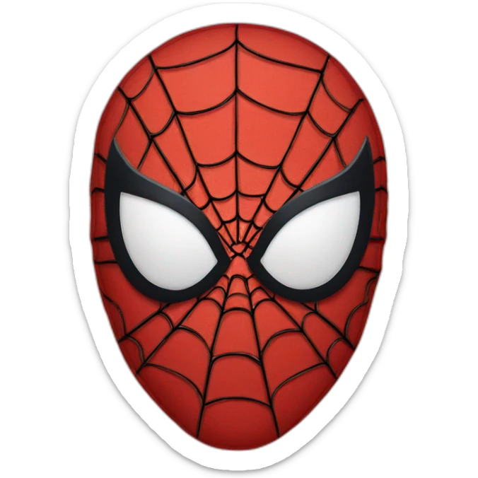 Spiderman face sticker