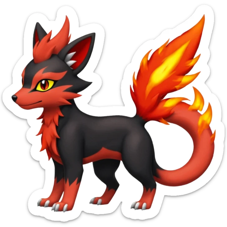 
Houndour-Torracat-
Salandit-Fennekin-Fakémon-Digimon-fusion (full body) sticker