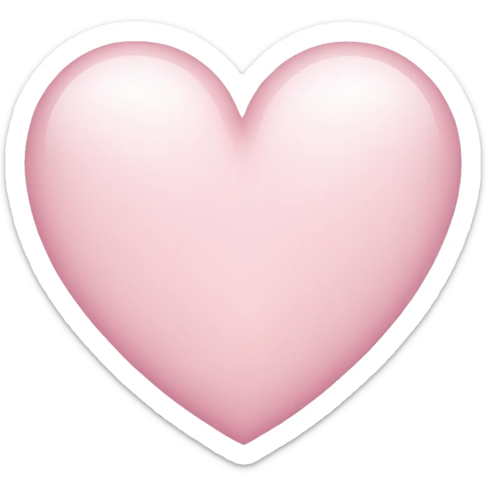 light pink heart sticker