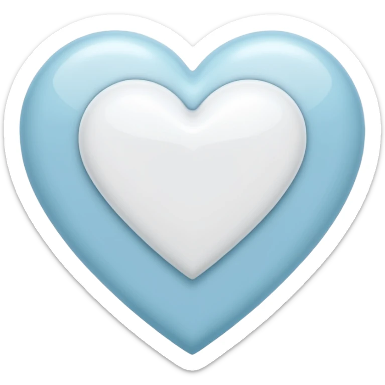 White heart sticker