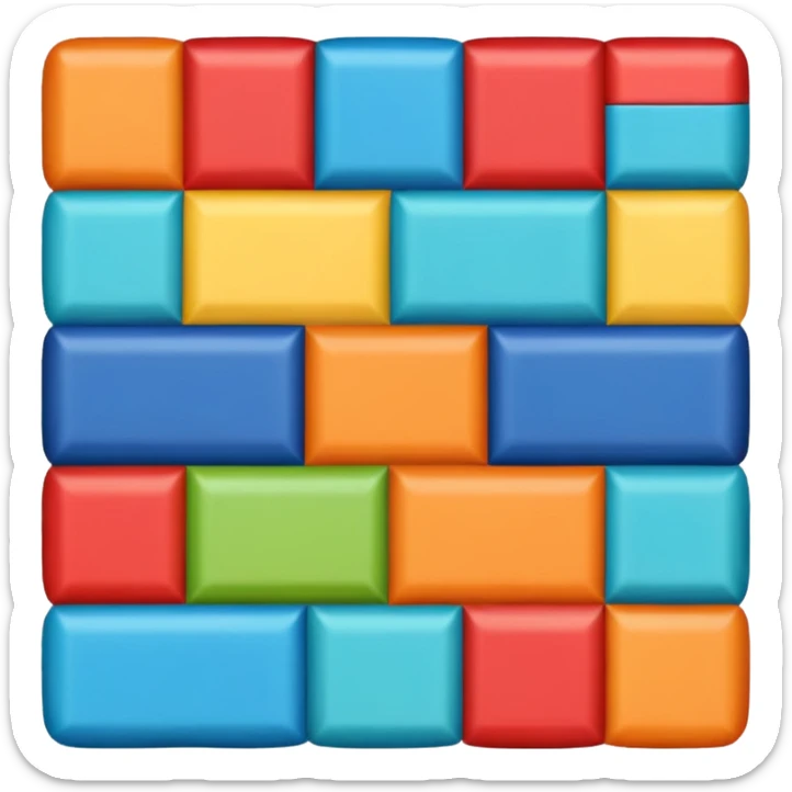 quilt in the shape of a battery icon emoji sticker