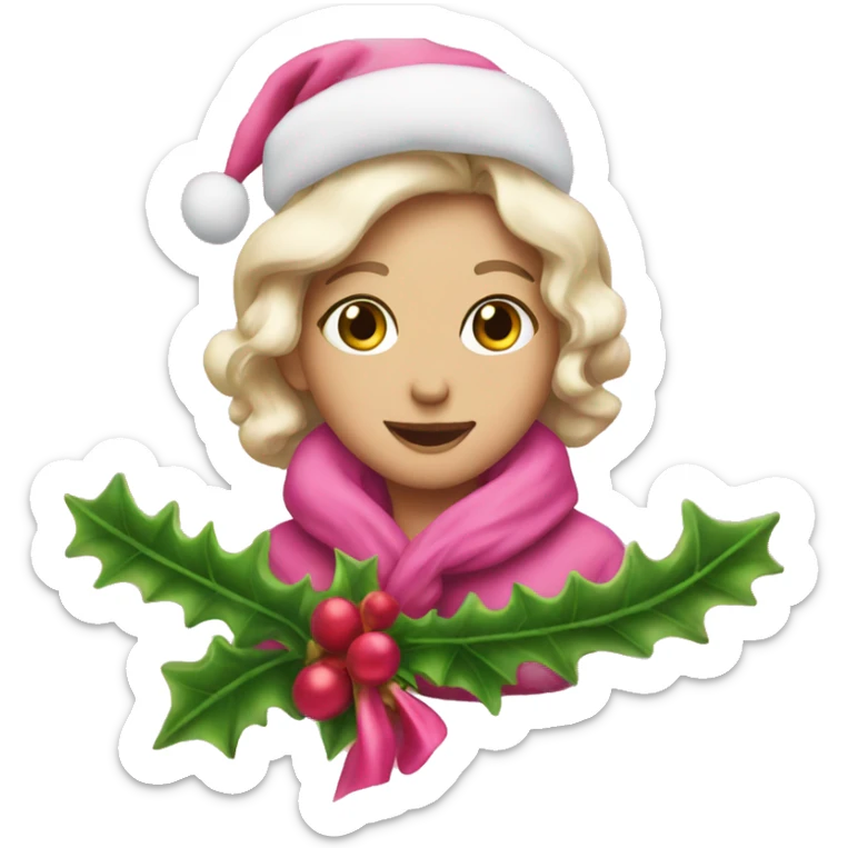  pink Christmas   sticker
