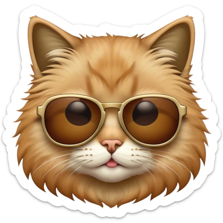 Cat with sunglasses sticker