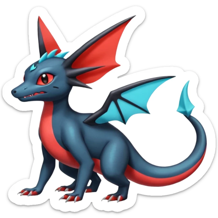 Shiny Salandit-Umbreon-Salamence-Nargacuga-Noivern-Noibat-Hybrid (Full body) sticker