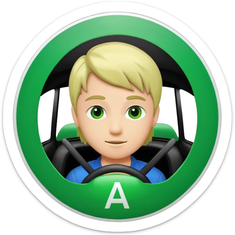 Jeune permis le A de jeune conducteur genre le petit rond  sticker