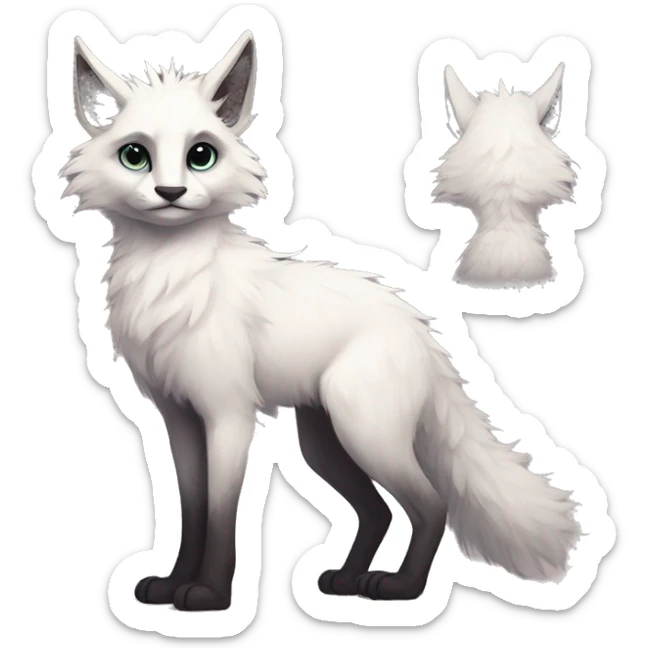  Cute Edgy Realistic Rare Fantasy Fluffy Slim Vernid-Trico-Melprin-species by LiLaiRa, by Falvie, full body sticker