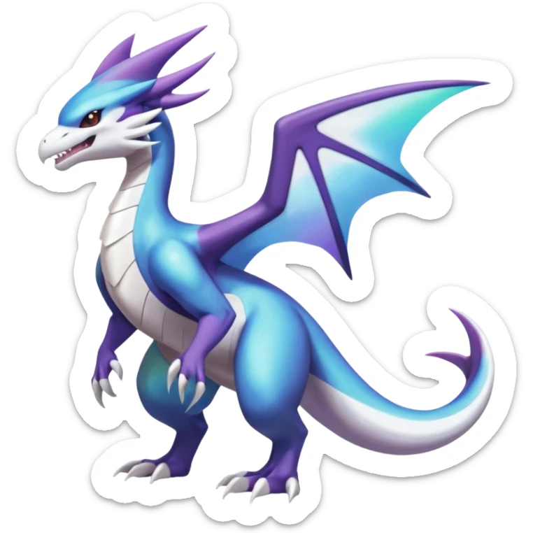 Shiny Noivern-Latios-Marowak-Lugia-Fakémon-hybrid-creature (full body)  sticker