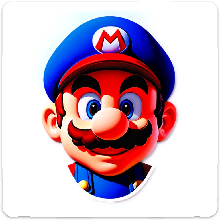 Mario blue sticker