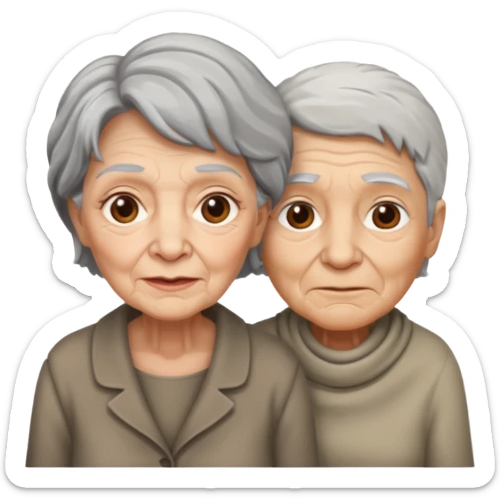 lo mismo que estas haciendo solo coloca alado de la abuela un hombre joven  sticker