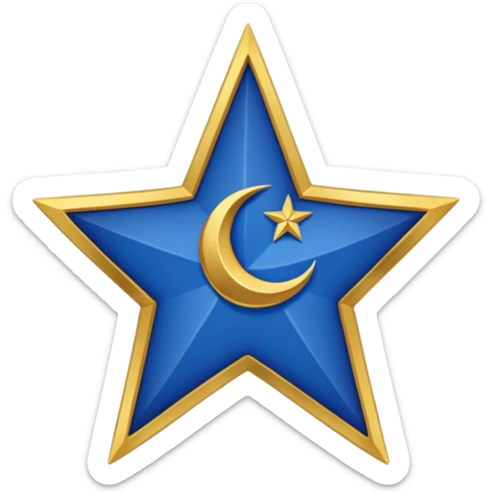 Türk Devletleri Teşkilatı (TDT) veya eski adıyla Türk Dili Konuşan Ülkeler İşbirliği Konseyi (Türk Konseyi) bayrağı ile emoji sticker