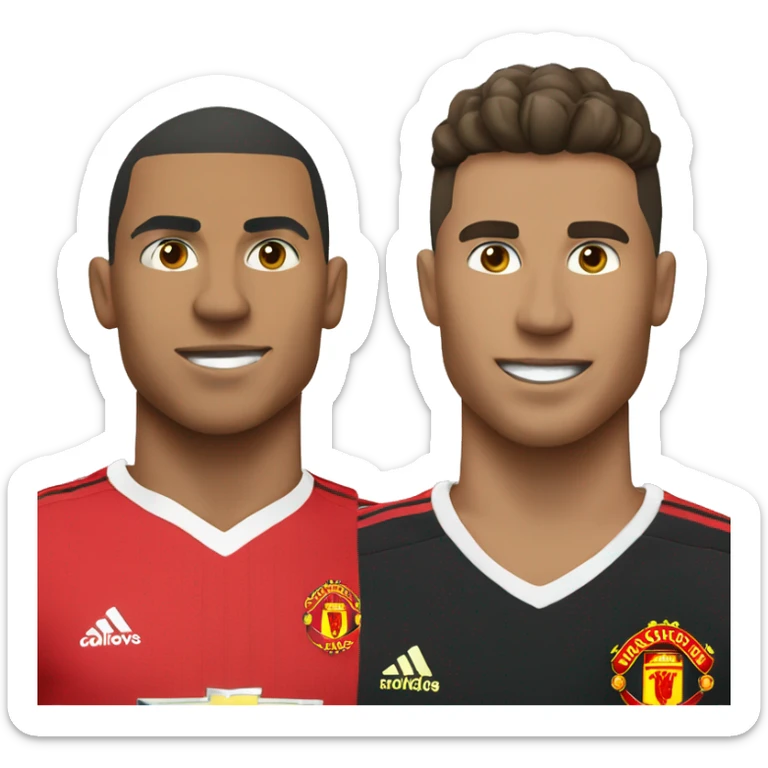 a red manchester united jersey with number 7 and ronaldo on the back sticker