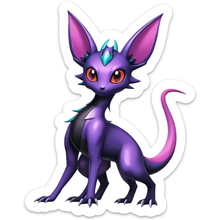 Shiny Salandit-Noivern-Umbreon-Espeon-Hybrid (Full body) sticker