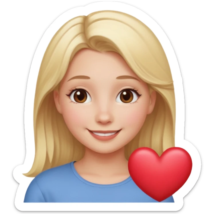 Define a beautiful girl who is really close to my heart in emoji sticker