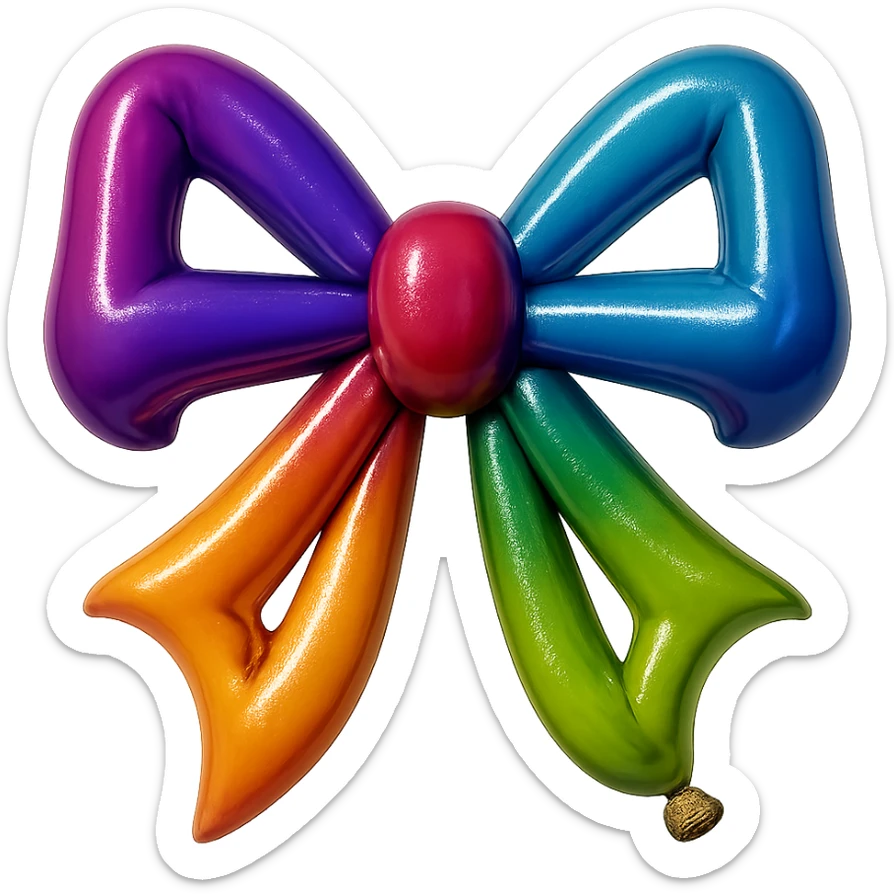 gothic bow in balloon style sticker