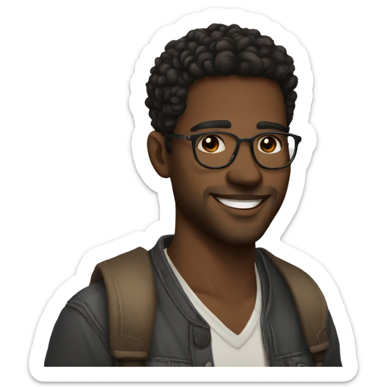 Portrait, American Male, Gay, Feminine 23	Black	Handsome features, soulful brown eyes, infectious smile	Aspiring musician sticker