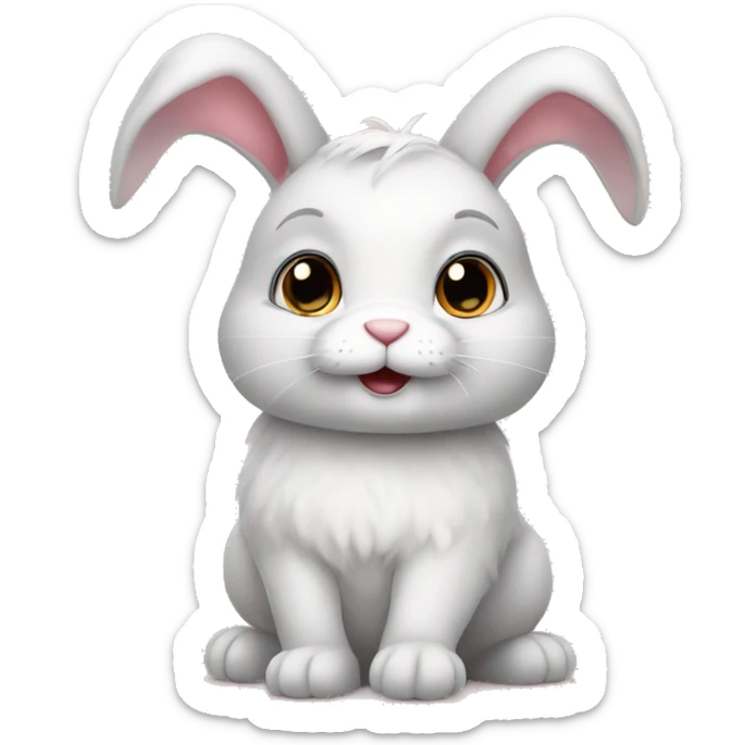Cute bunny sticker