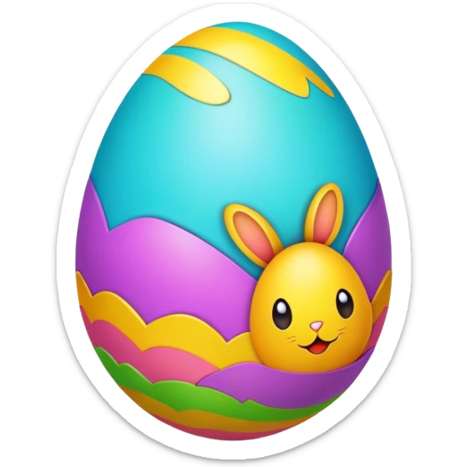 Easter egg sticker