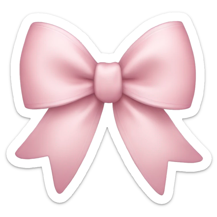 Light pink bow sticker
