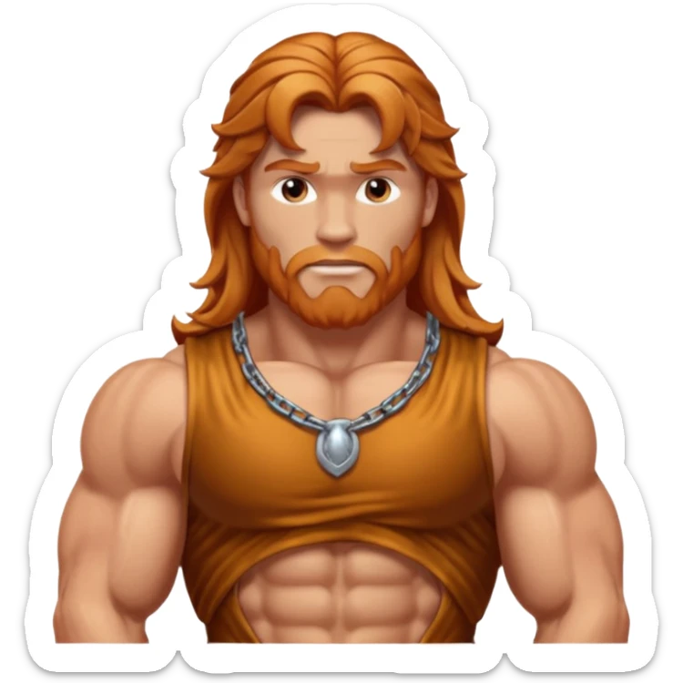 Hercules, God of Strength from Gods and Goddesses with long reddish blonde hair, bronze outfit sticker